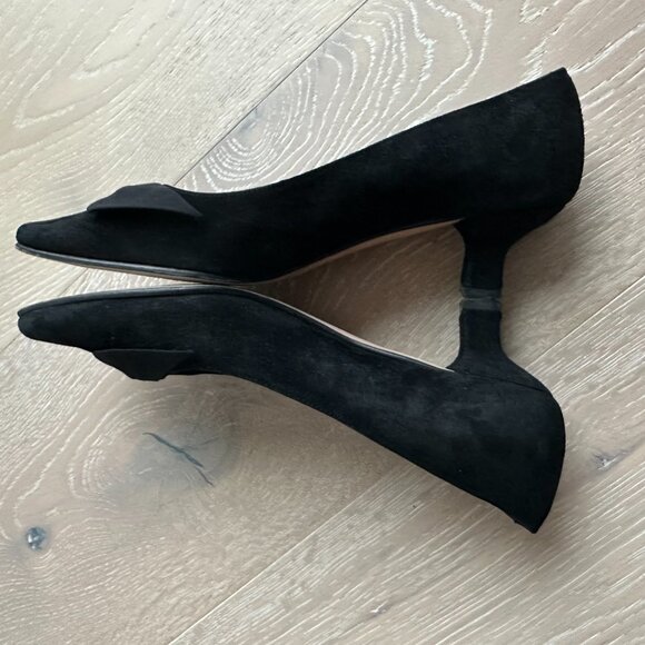 Vaneli Black Suede Kitten Heeled Pump - Picture 3 of 8